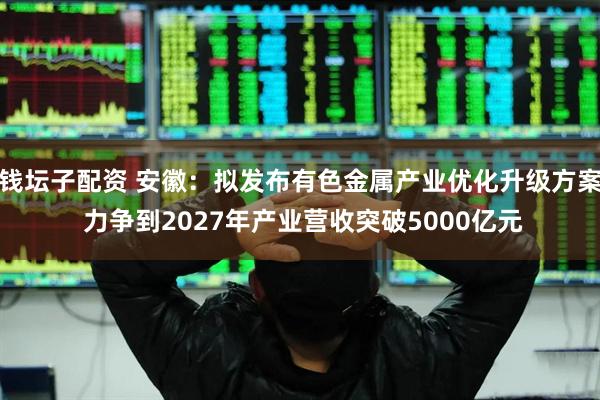 钱坛子配资 安徽：拟发布有色金属产业优化升级方案 力争到2027年产业营收突破5000亿元