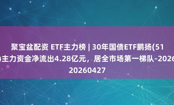 聚宝盆配资 ETF主力榜 | 30年国债ETF鹏扬(511090)主力资金净流出4.28亿元，居全市场第一梯队-20260427